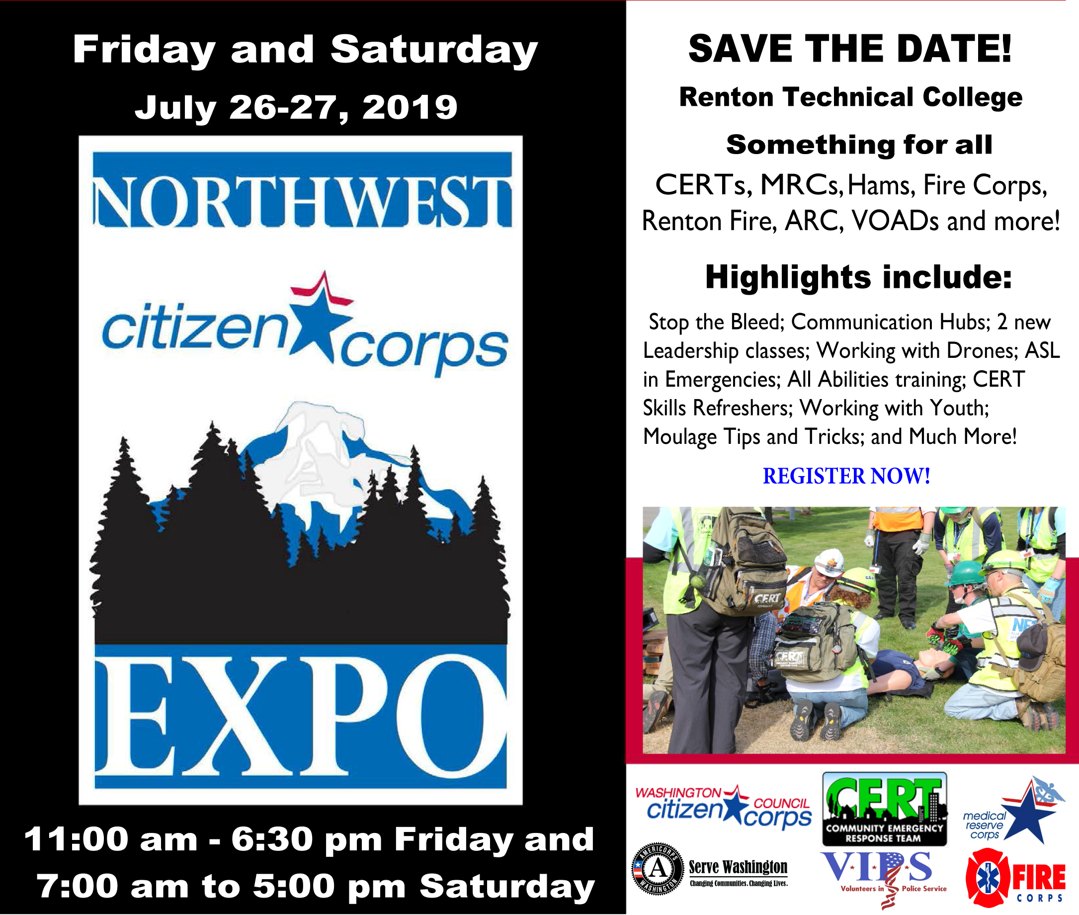 Registration is open for 2019 NW Citizen Corps EXPO | Serve Washington