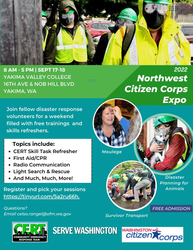 Registration Open for 2022 Citizen Corps Expo in Yakima | Serve Washington