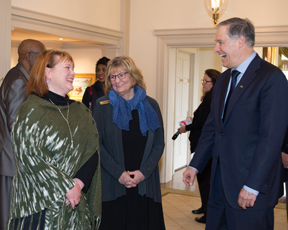 Honoree Riann Wishon with Gov. Jay Inslee and First Lady Trudi Inslee